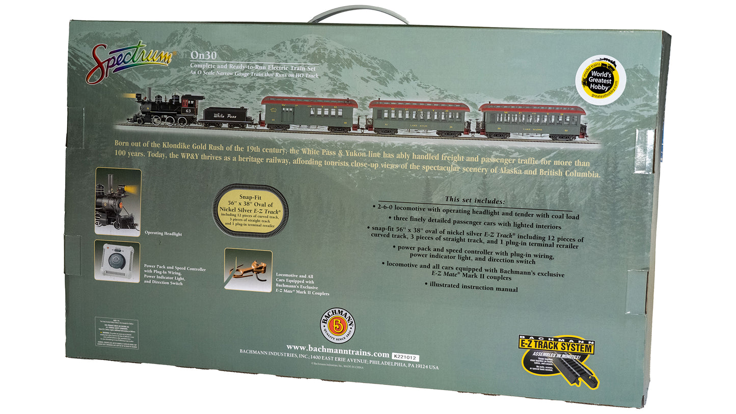 On30 Scale Bachmann 25024 White Pass & Yukon Starter Train Set